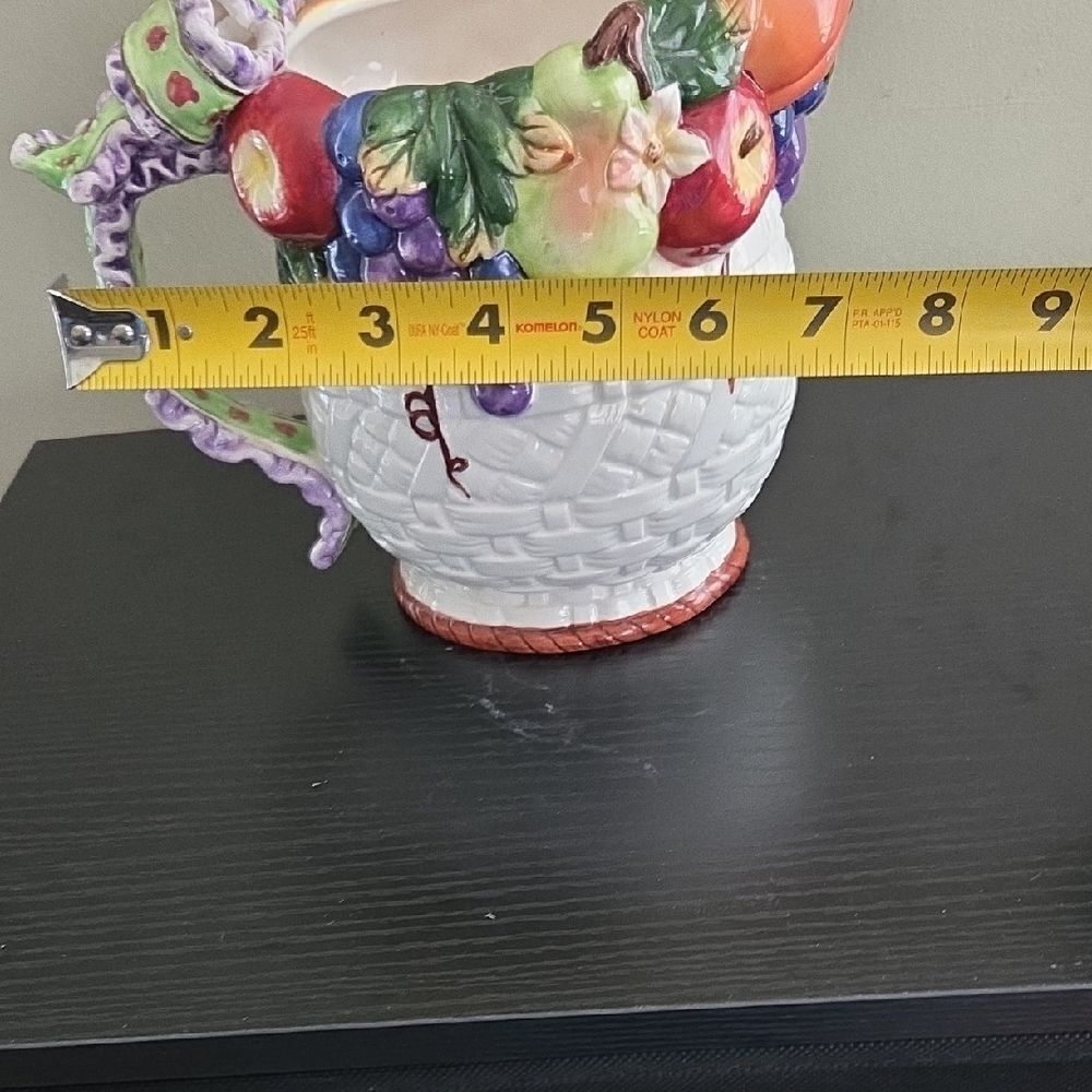 Colorful Ceramic Fruit Pitcher - Picture 7 of 8